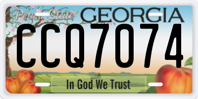GA license plate CCQ7074