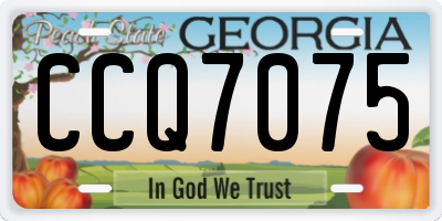 GA license plate CCQ7075