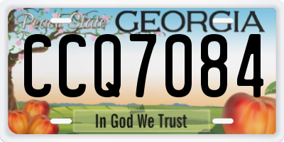 GA license plate CCQ7084