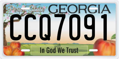GA license plate CCQ7091
