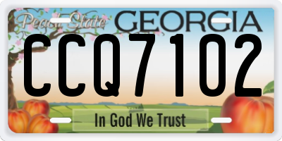 GA license plate CCQ7102