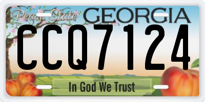 GA license plate CCQ7124
