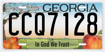 GA license plate CCQ7128