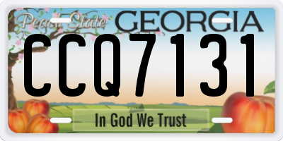 GA license plate CCQ7131