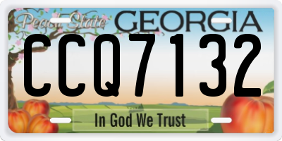 GA license plate CCQ7132
