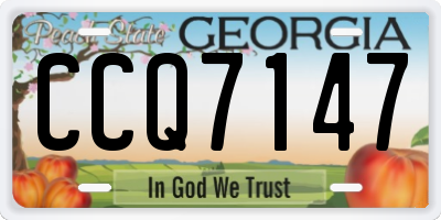 GA license plate CCQ7147