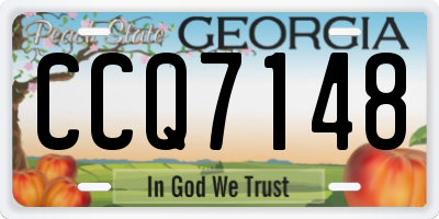GA license plate CCQ7148