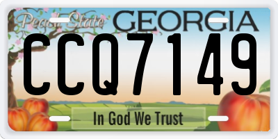 GA license plate CCQ7149