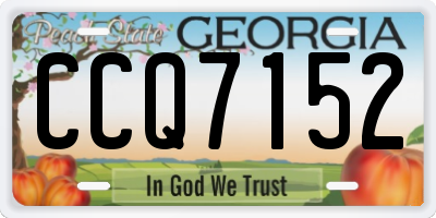 GA license plate CCQ7152