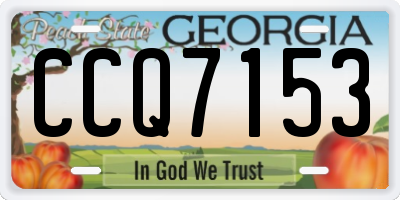 GA license plate CCQ7153