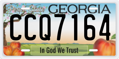 GA license plate CCQ7164