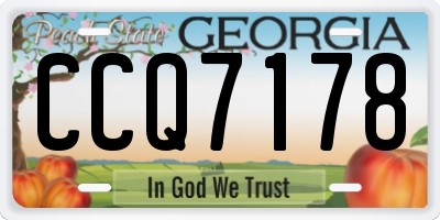 GA license plate CCQ7178