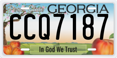 GA license plate CCQ7187