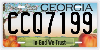 GA license plate CCQ7199