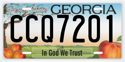 GA license plate CCQ7201