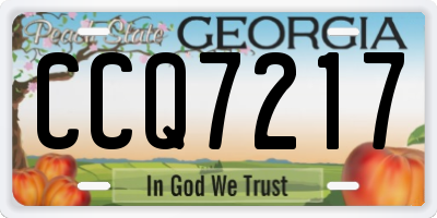 GA license plate CCQ7217