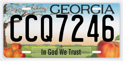 GA license plate CCQ7246