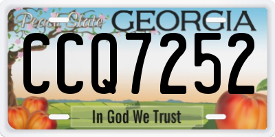 GA license plate CCQ7252