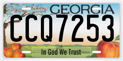 GA license plate CCQ7253