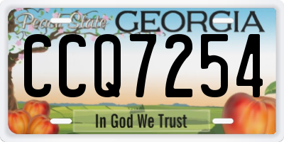 GA license plate CCQ7254