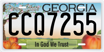 GA license plate CCQ7255