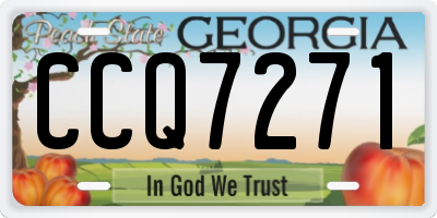 GA license plate CCQ7271
