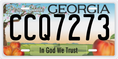 GA license plate CCQ7273