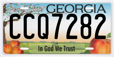 GA license plate CCQ7282