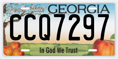 GA license plate CCQ7297