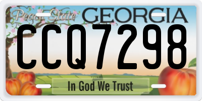 GA license plate CCQ7298