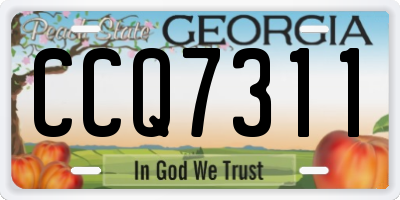 GA license plate CCQ7311
