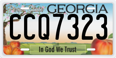 GA license plate CCQ7323