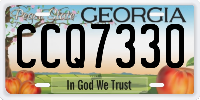 GA license plate CCQ7330