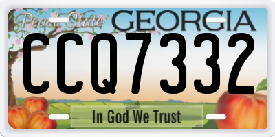 GA license plate CCQ7332