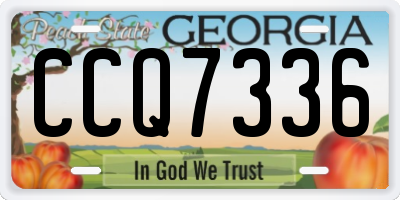 GA license plate CCQ7336