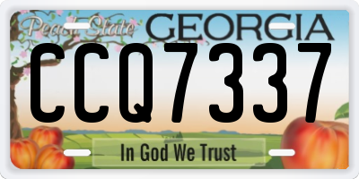 GA license plate CCQ7337