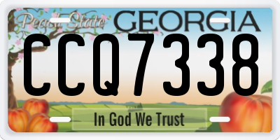 GA license plate CCQ7338