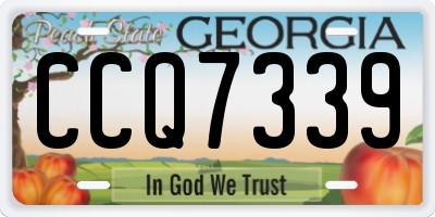 GA license plate CCQ7339