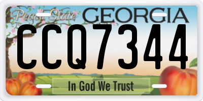 GA license plate CCQ7344