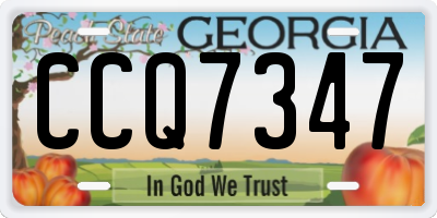 GA license plate CCQ7347