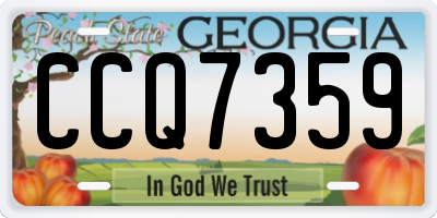GA license plate CCQ7359