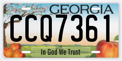 GA license plate CCQ7361