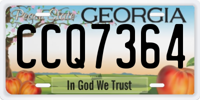 GA license plate CCQ7364
