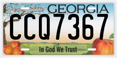 GA license plate CCQ7367