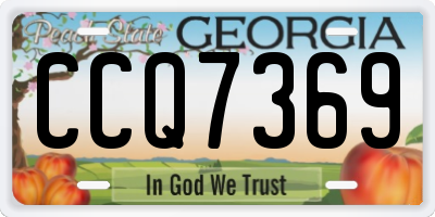 GA license plate CCQ7369