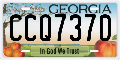 GA license plate CCQ7370