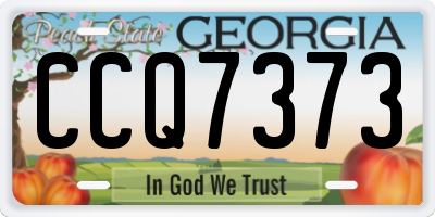 GA license plate CCQ7373