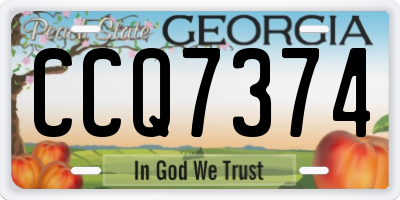 GA license plate CCQ7374