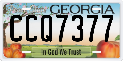 GA license plate CCQ7377