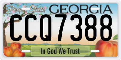 GA license plate CCQ7388